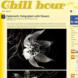 Cybernetic living plant with flowers
