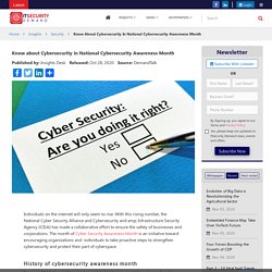 Know about Cybersecurity in National Cybersecurity Awareness Month