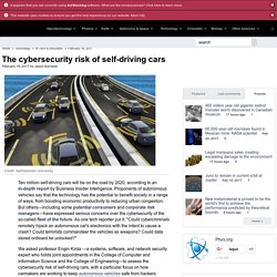 The cybersecurity risk of self-driving cars