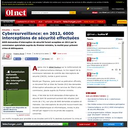 Cybersurveillance: en 2012, 6000 interceptions de sécurité effectuées