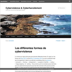 Les différentes formes de cyberviolence