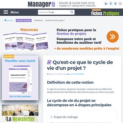 Cycle de vie d'un projet : définition des étapes