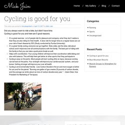 Cycling is good for you