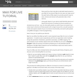 Max for Live Tutorial