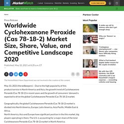 May 2021 Report on Global Worldwide Cyclohexanone Peroxide (Cas 78-18-2) Market Overview, Size, Share and Trends 2021-2026