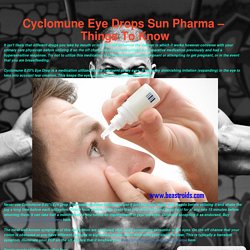 Cyclomune Eye Drops Sun Pharma – Things To Know