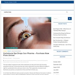 Cyclomune Eye Drops Sun Pharma – Purchase Now From Online