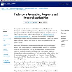 FDA_GOV 01/07/21 Cyclospora Prevention, Response and Research Action Plan