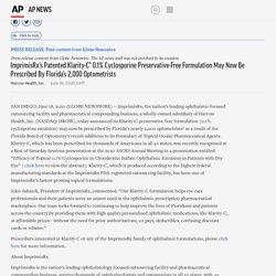 ImprimisRx’s Patented Klarity-C® 0.1% Cyclosporine Preservative-Free Formulation May Now Be Prescribed By Florida’s 2,000 Optometrists