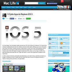 5 Cydia Apps to Replace iOS 5