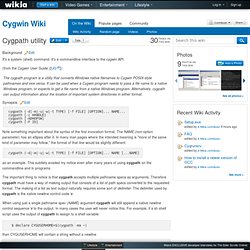 Cygpath utility - Cygwin Wiki