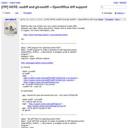 cygwin-apps - [ITP] VOTE: oodiff and git-oodiff