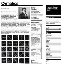 CymaticsErnst Chladni » Cymatics