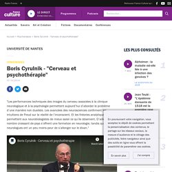 Boris Cyrulnik - "Cerveau et psychothérapie"