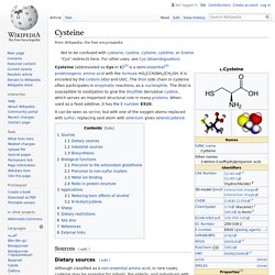 Cysteine - Wikipedia