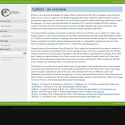 an overview — Cython v0.13 documentation