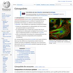 Cytosquelette