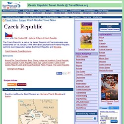 Czech Republic Travel Notes
