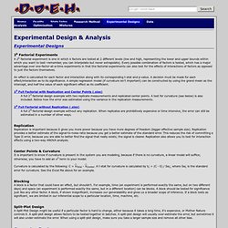 D.O.E. Handbook - Experimental Design