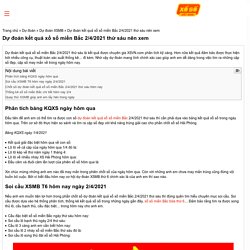 Dự Đoán Kết Quả Xổ Số Miền Bắc 2/4/2021 Thứ Sáu Nhanh