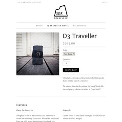 D3 Traveller Duffel – SDR Traveller