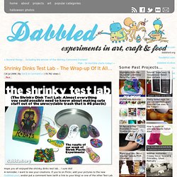 Shrinky Dinks Test Lab – The Wrap-up Of It All…