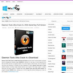 Daemon Tools Ultra Crack 4.x With Serial Key Full Version