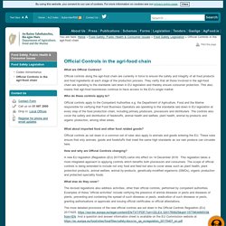 agriculture_gov_ie 13/01/20 Official Controls in the agri-food chain