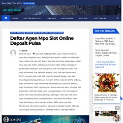 Daftar Agen Mpo Slot Online Deposit Pulsa - apk slot games