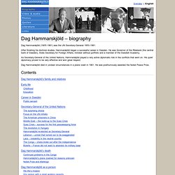 Dag Hammarskjöld – biography