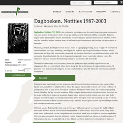 Wannes Van de Velde. Dagboeken. Notities 1987-2003.