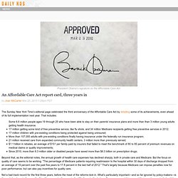 An Affordable Care Act report card, three years in