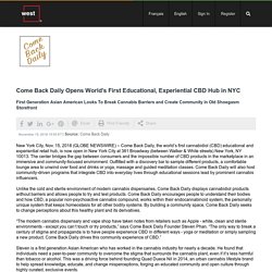 Come Back Daily Opens World’s First Educational, Experiential CBD Hub in NYC