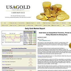 Gold Market Report - gold price quotes and news