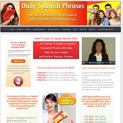 Daily Spanish Phrases - Learn Spanish online