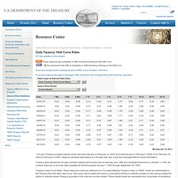 Daily Treasury Yield Curve Rates