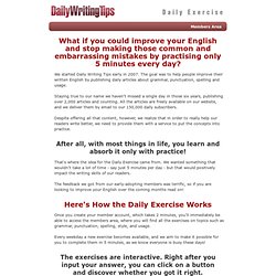 Daily Writing Tips - Daily Exercise