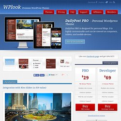 DailyPost - Personal WordPress Theme with Responsive Web Design, Full HTML5 and CSS3