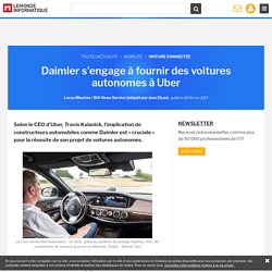 Daimler s'engage à fournir des voitures autonomes à Uber