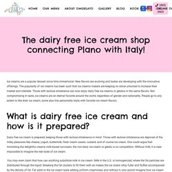 The dairy free ice cream shop connecting Plano with Italy!