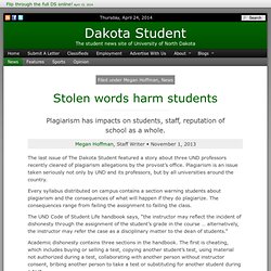 Dakota Student : Stolen words harm students