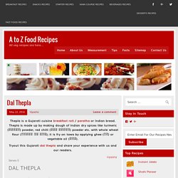 Dal Thepla Recipe - A to Z Food Recipes.com