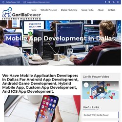 Android & I phone App Development Dallas