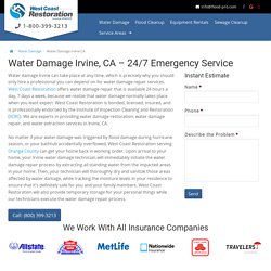 Water Damage Irvine CA - Water Damage Restoration Orange County