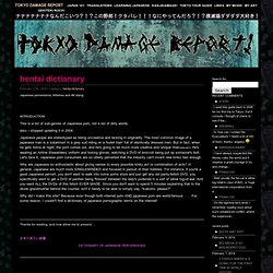 Tokyo Damage Report » hentai dictionary