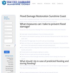 Flood Damage Restoration Sunshine Coast - Water Damage Sunshine Coast