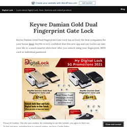Keywe Damian Gold Dual Fingerprint Gate Lock – Digital Lock