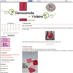 Tuto : le sac 22 carrés - Damocamelia & Violaine présentent