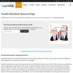 Aswath Damodaran: Valuation, Books, Blog, Articles, Videos