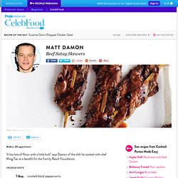 Matt Damon's Beef Satay Skewers